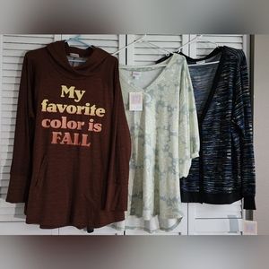 Lot of 3 Size 2XL LularoeTops